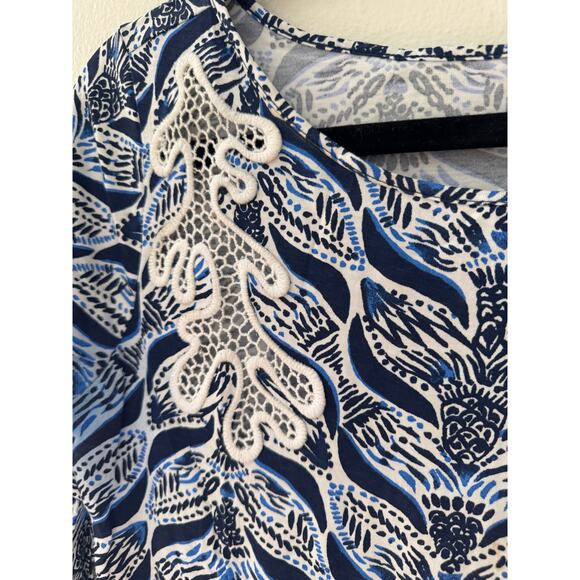 Lilly Pulitzer Marlowe Navy Whale tale t-shirt dress Size S - Picture 5 of 8